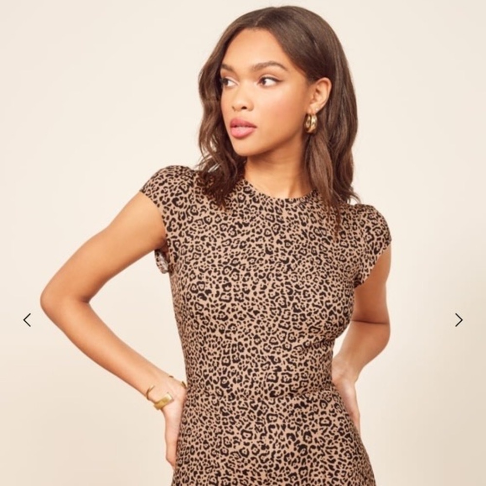 Reformation leopard jumpsuit